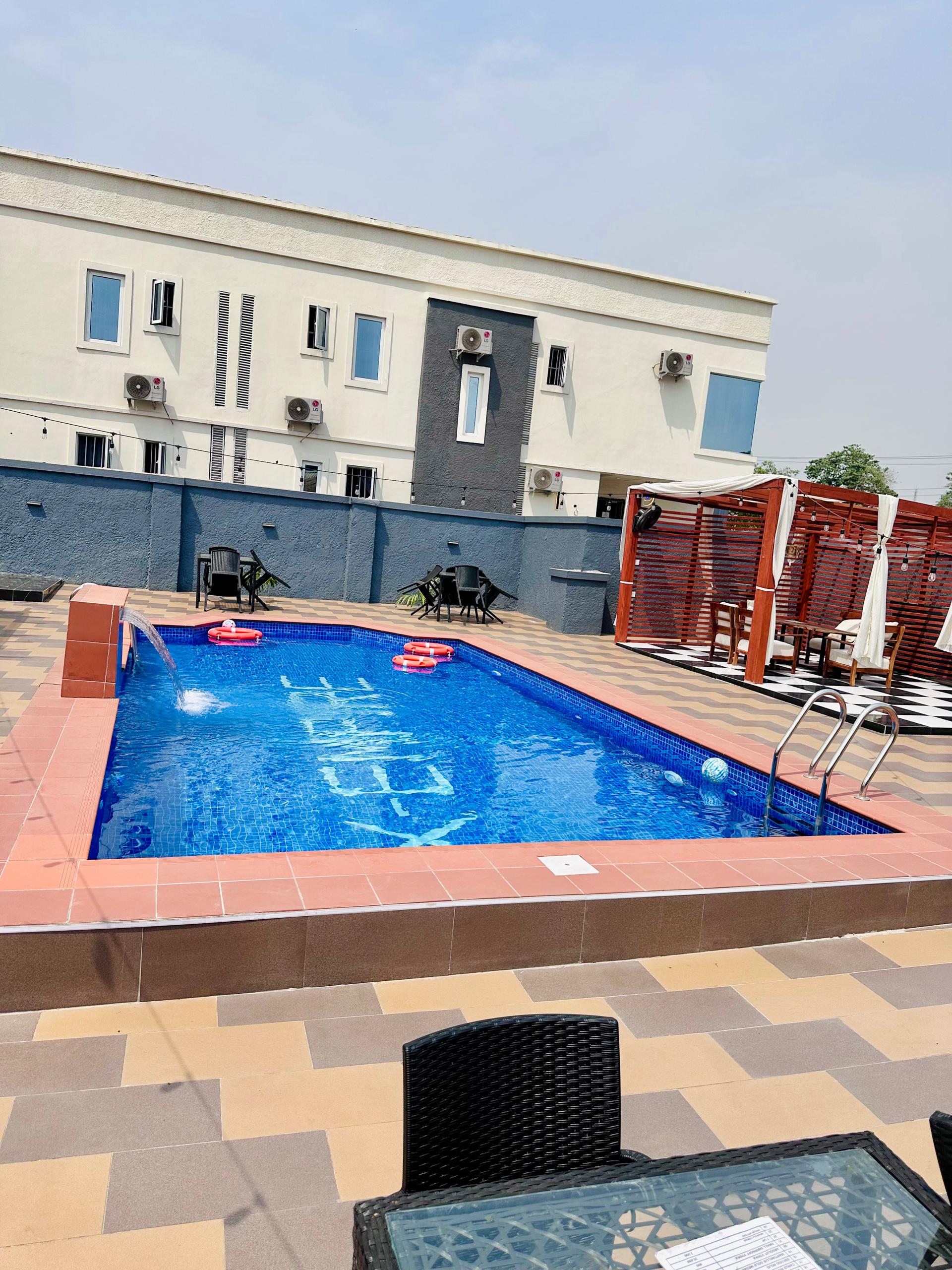 Pool with Palm Trees